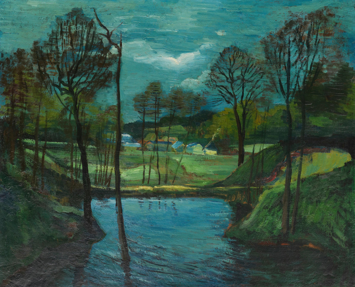 Hermann Max Pechstein - Trout pond in Gliesnitz (1944)