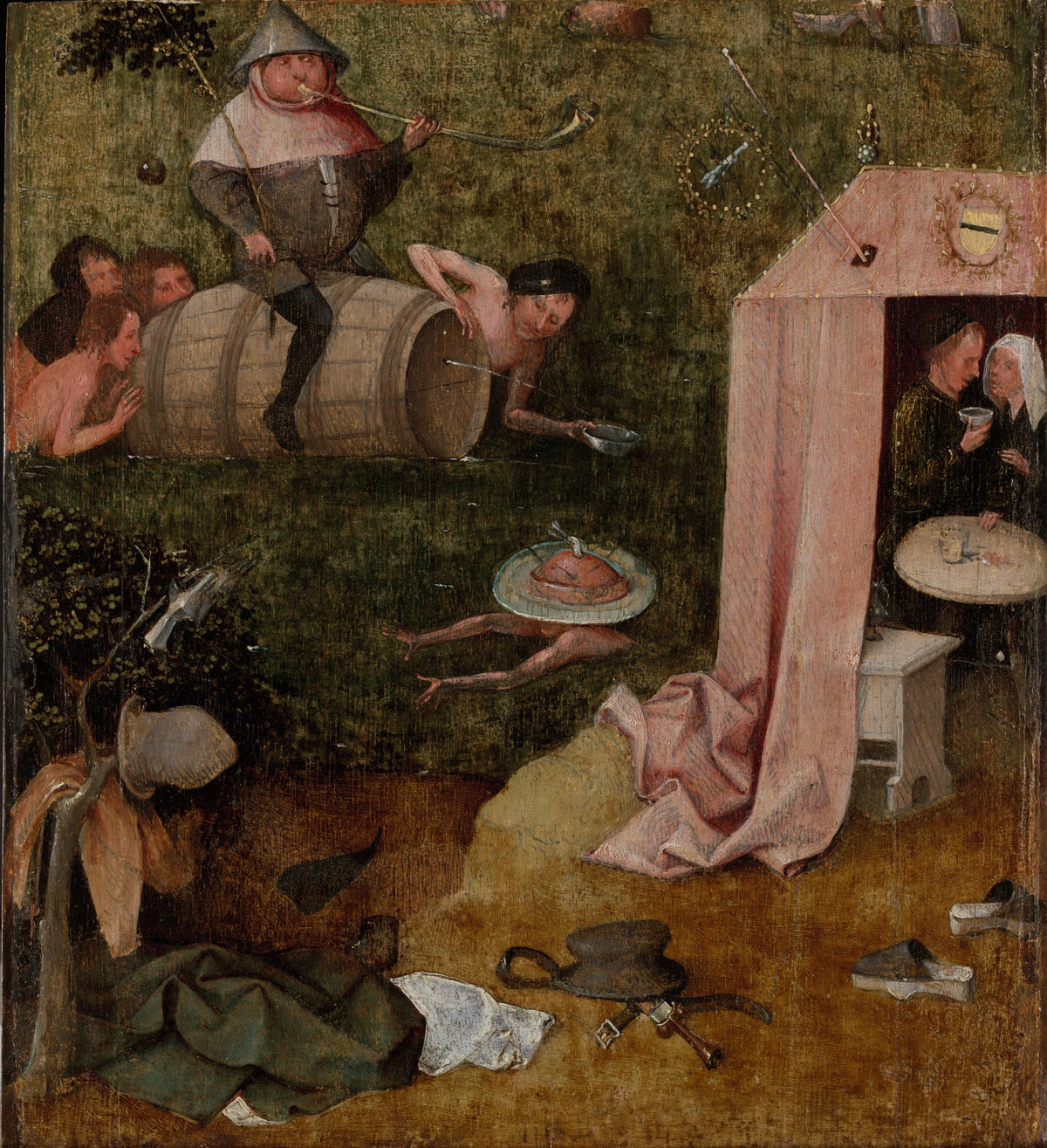 Hieronymus Bosch - An Allegory of Intemperance (circa 1495-1500)