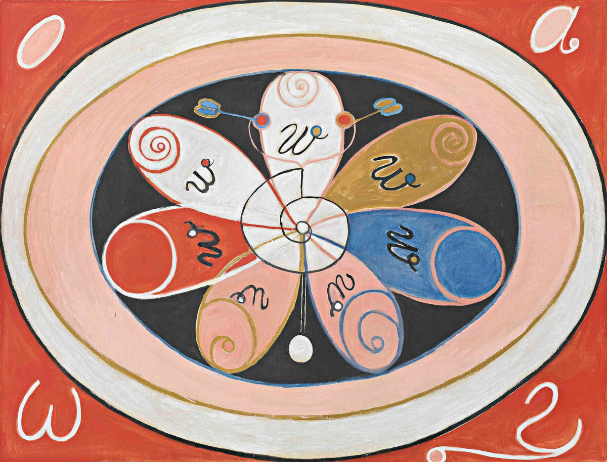 Hilma af Klint - Evolution, No. 15, Group IV, The Seven-pointed Stars (1907)