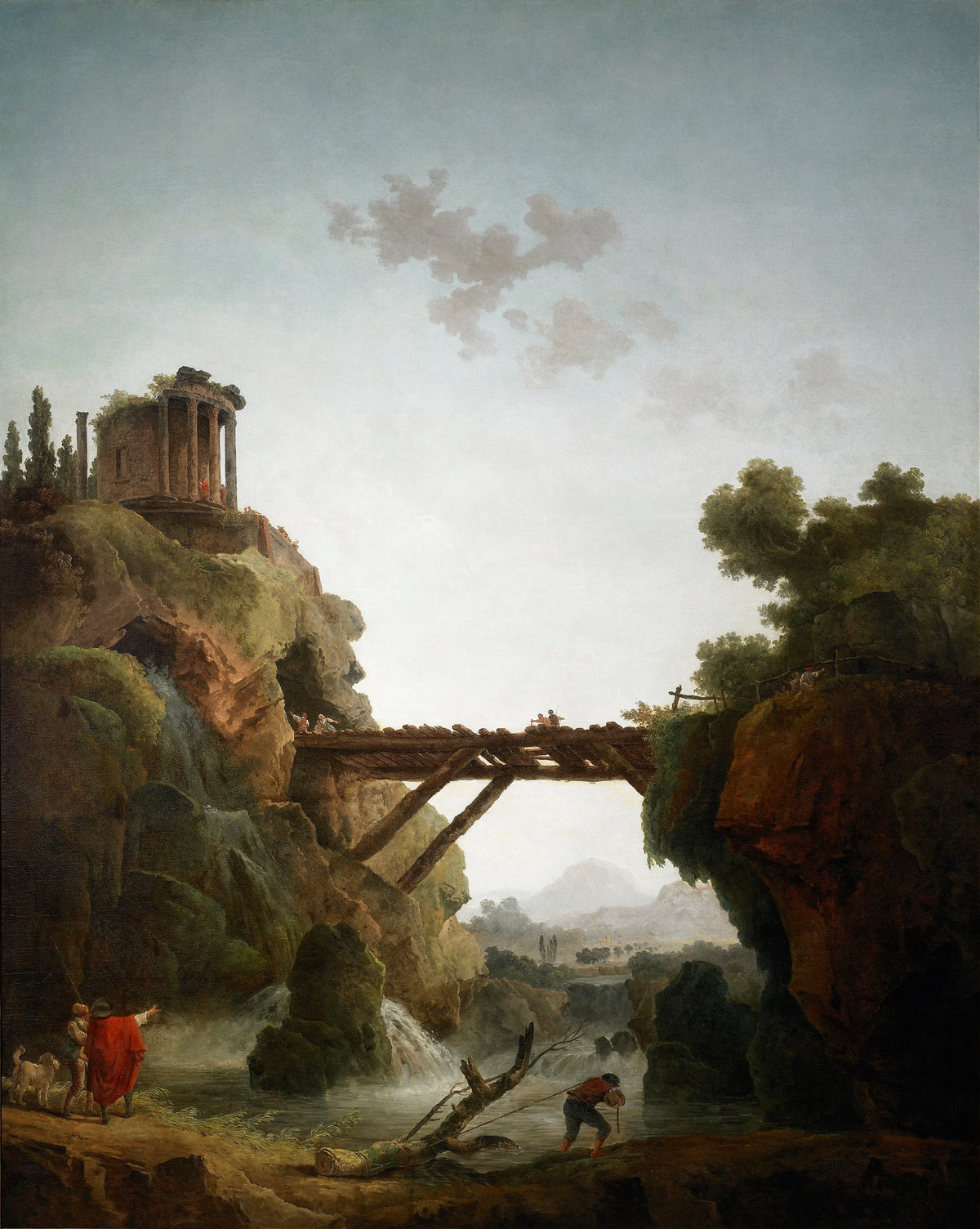 Hubert Robert - Fantastic View of Tivoli (1789)