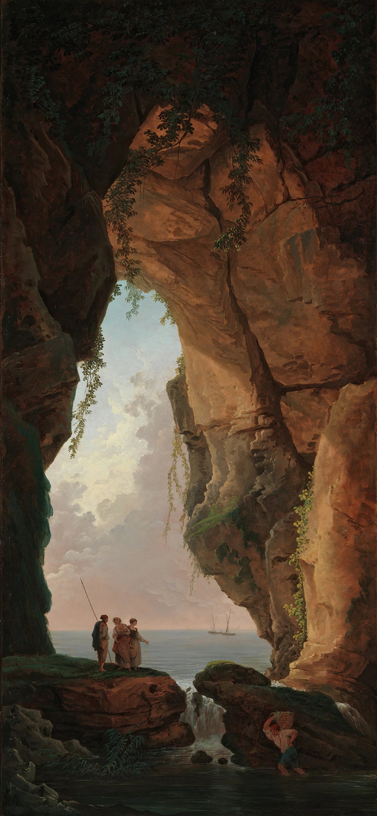 Hubert Robert - The Mouth of a Cave (1784)