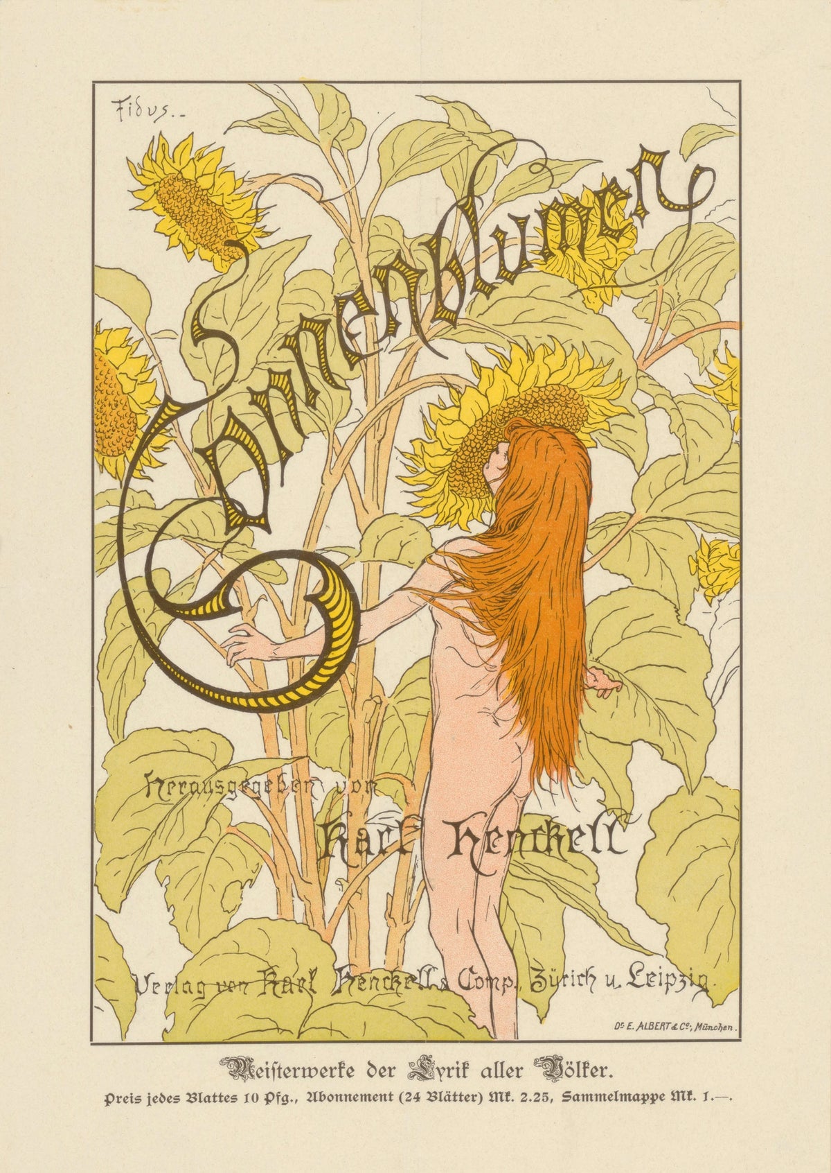 Hugo Höppener (Fidus) - Sonnenblumen herausgegeben von Karl Henckell (1898)