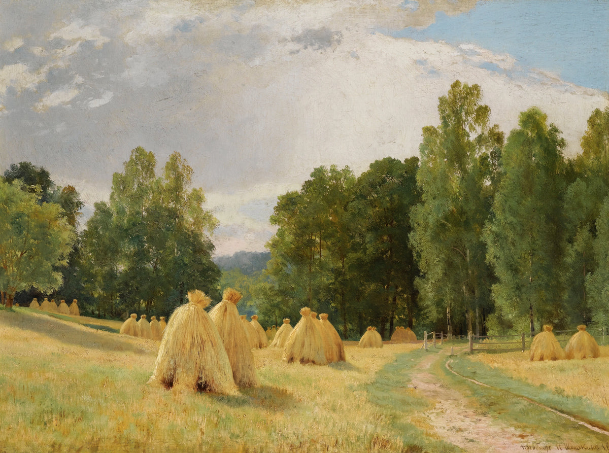 Ivan Ivanovich Shishkin - Haystacks, Preobrazhenskoe (1890)