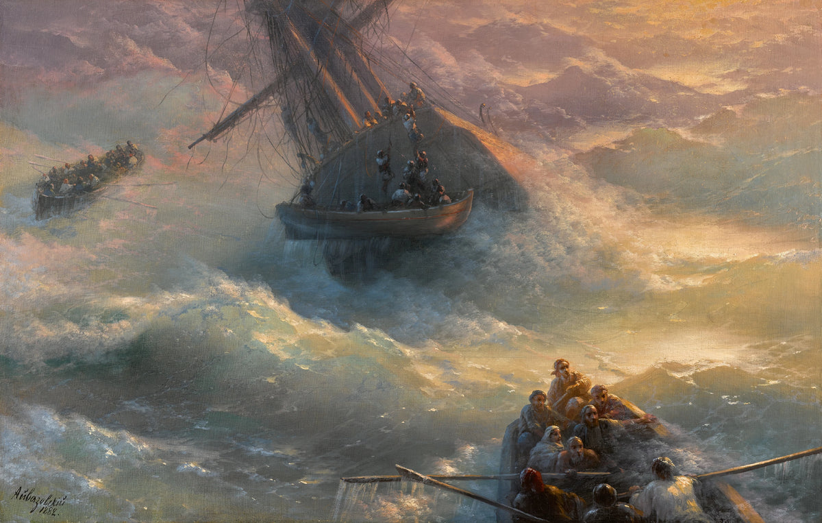 Ivan Konstantinovich Aivazovsky - Abandoning Ship (1882)