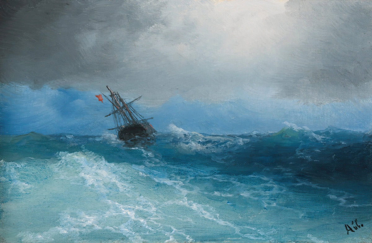 Ivan Konstantinovich Aivazovsky - Gathering Storm (1899)