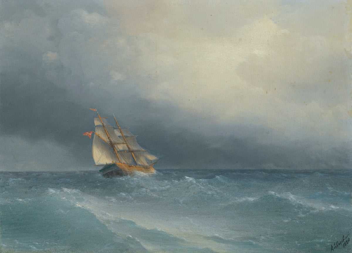 Ivan Konstantinovich Aivazovsky - The Lifting Storm (1880)