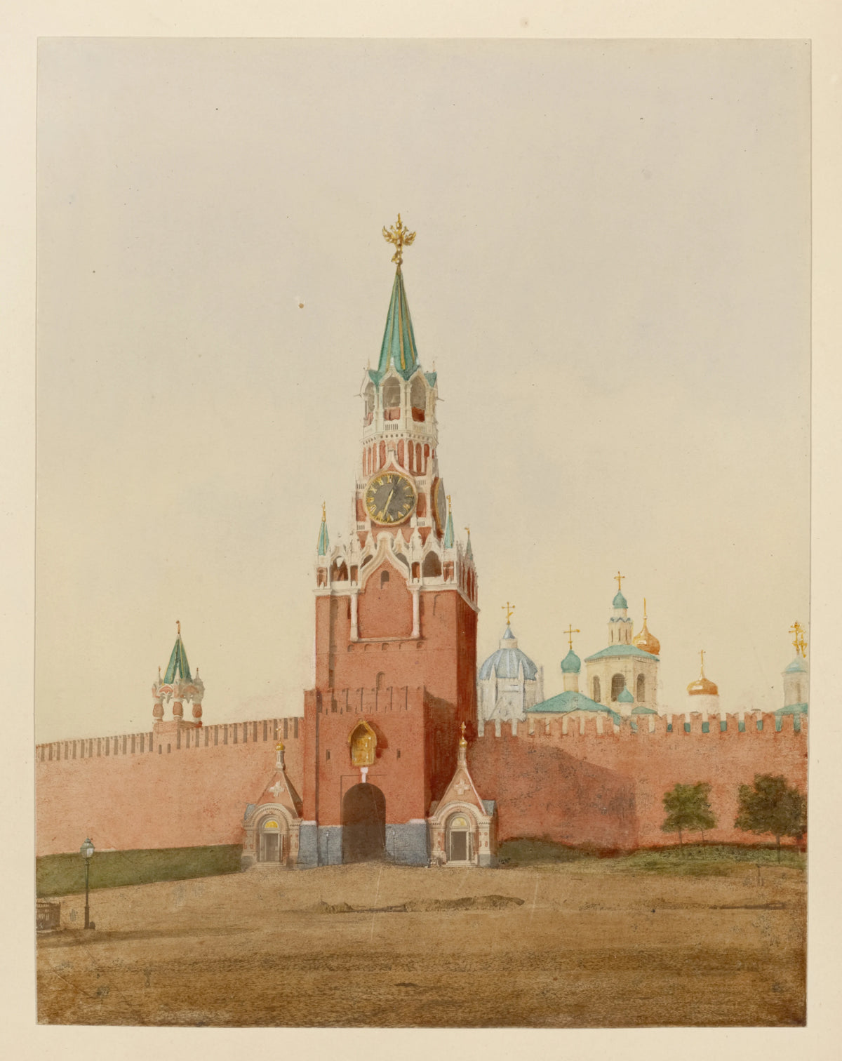J. Daziaro - Spasskii vorot v Kremle (1880)