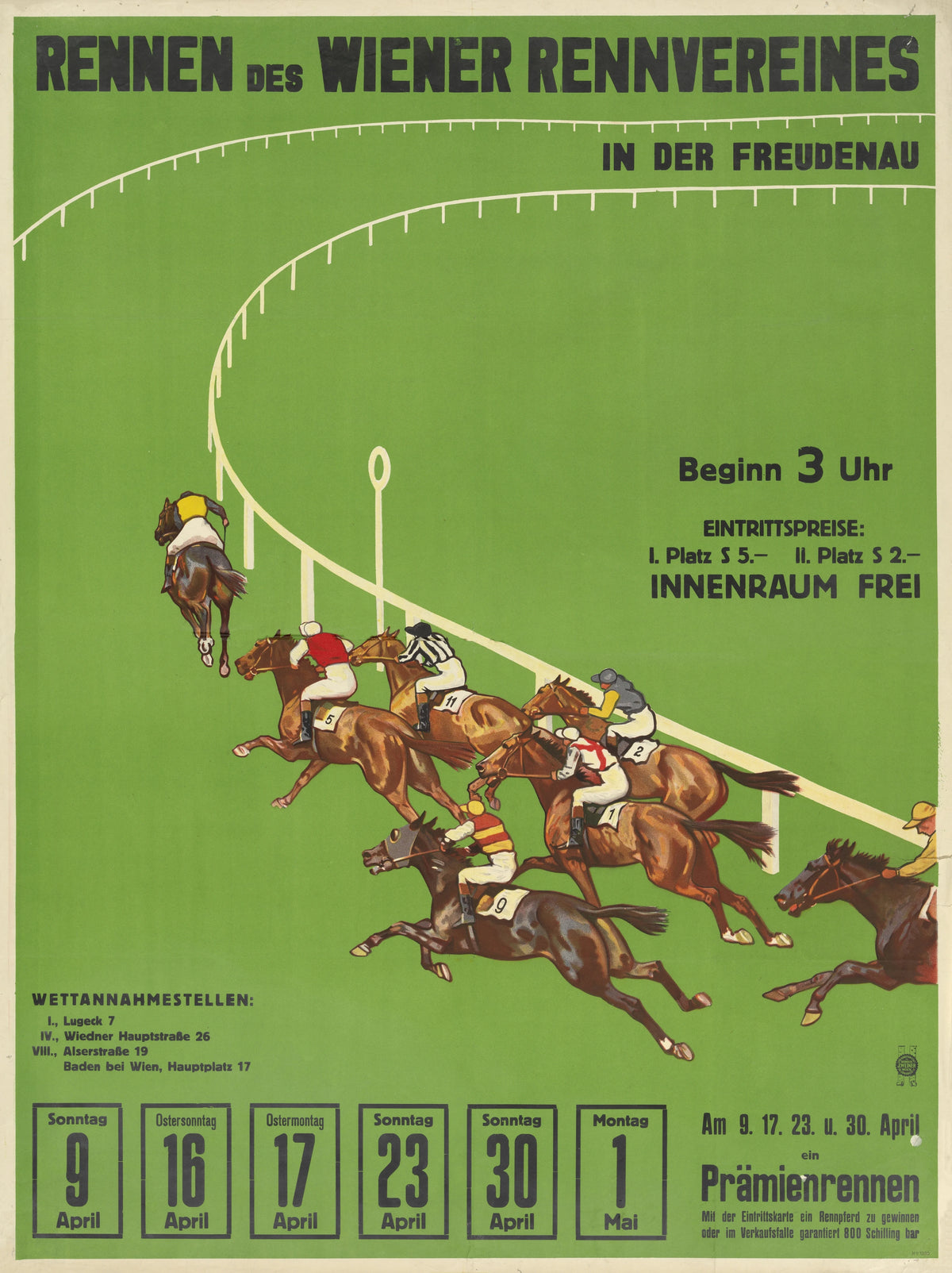 J. Weiner - Rennen des Wiener Rennvereines in der Freudenau (1930)