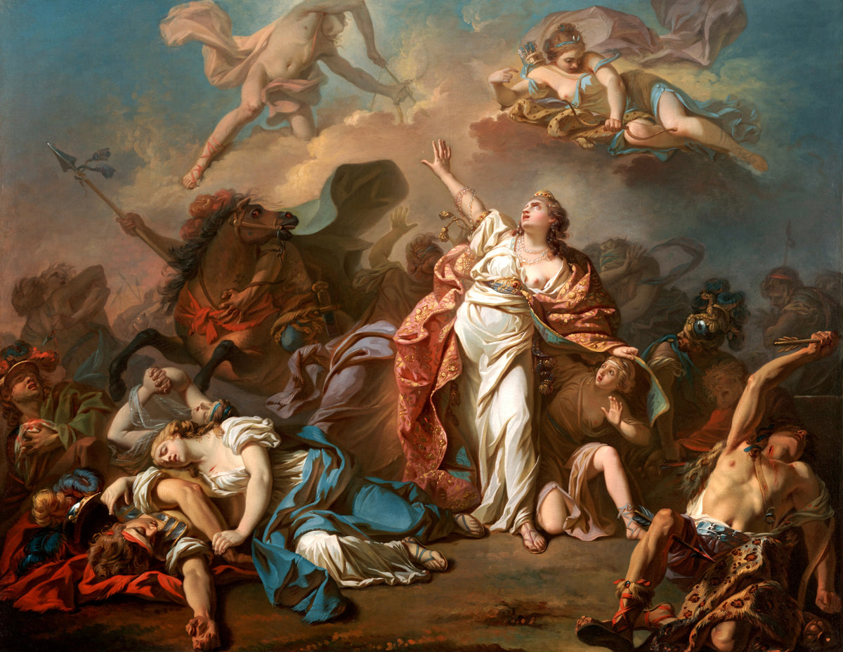 Jacques Louis David - Apollo And Diana Attacking The Children Of Niobe (1772)