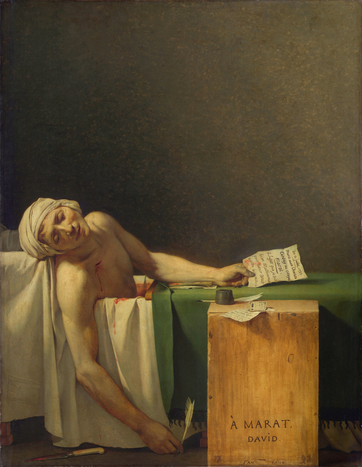Jacques Louis David - Marat Assassinated (1793)