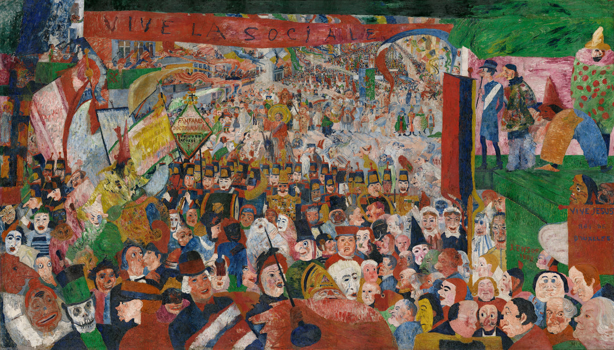 James Ensor - Christ's Entry into Brussels in 1889 (1888)