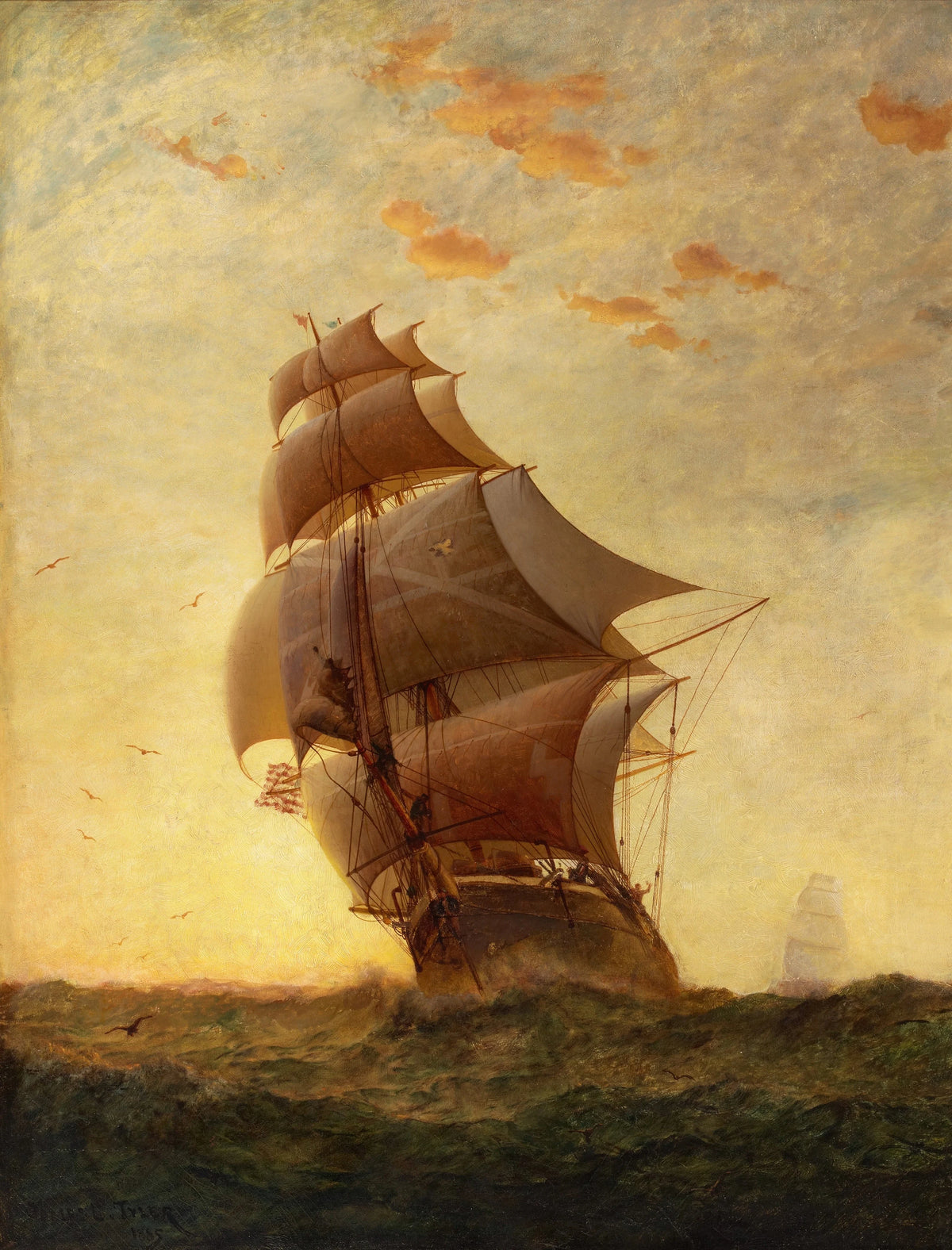 James Gale Tyler - Ships at Sea (1885)