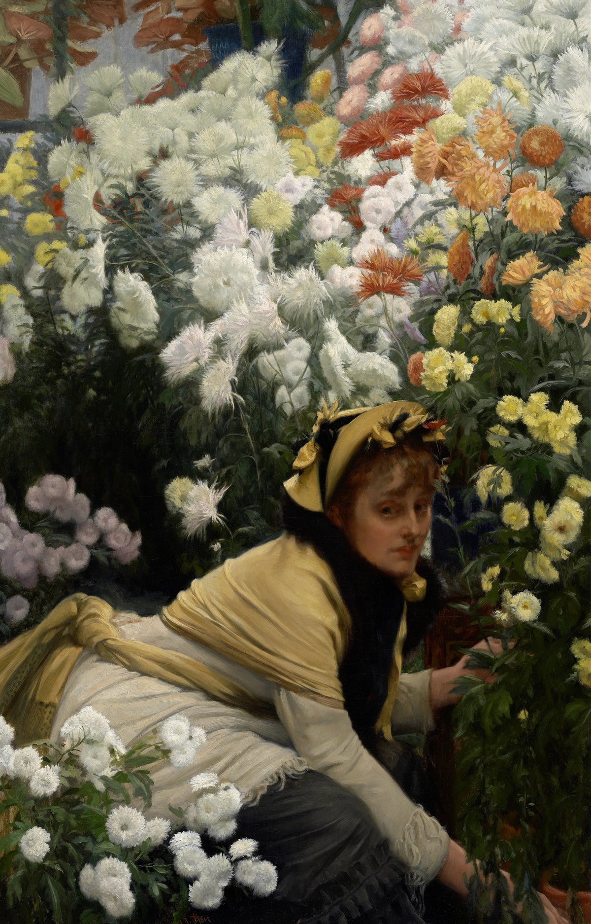 James Tissot - Chrysanthemums (circa 1874-76)