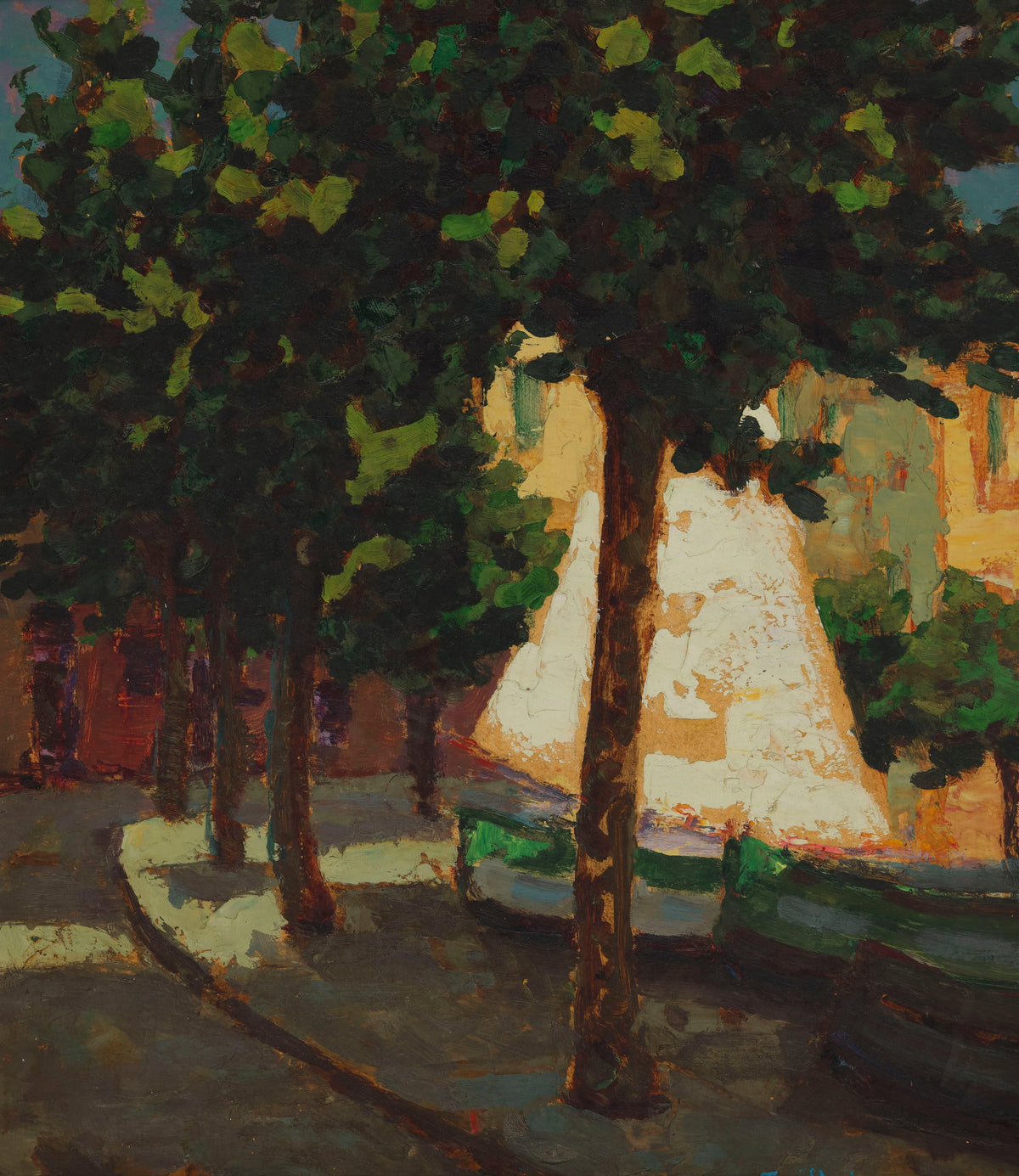 Jan Bohuszewicz - Sail and Platanus Trees (1933)
