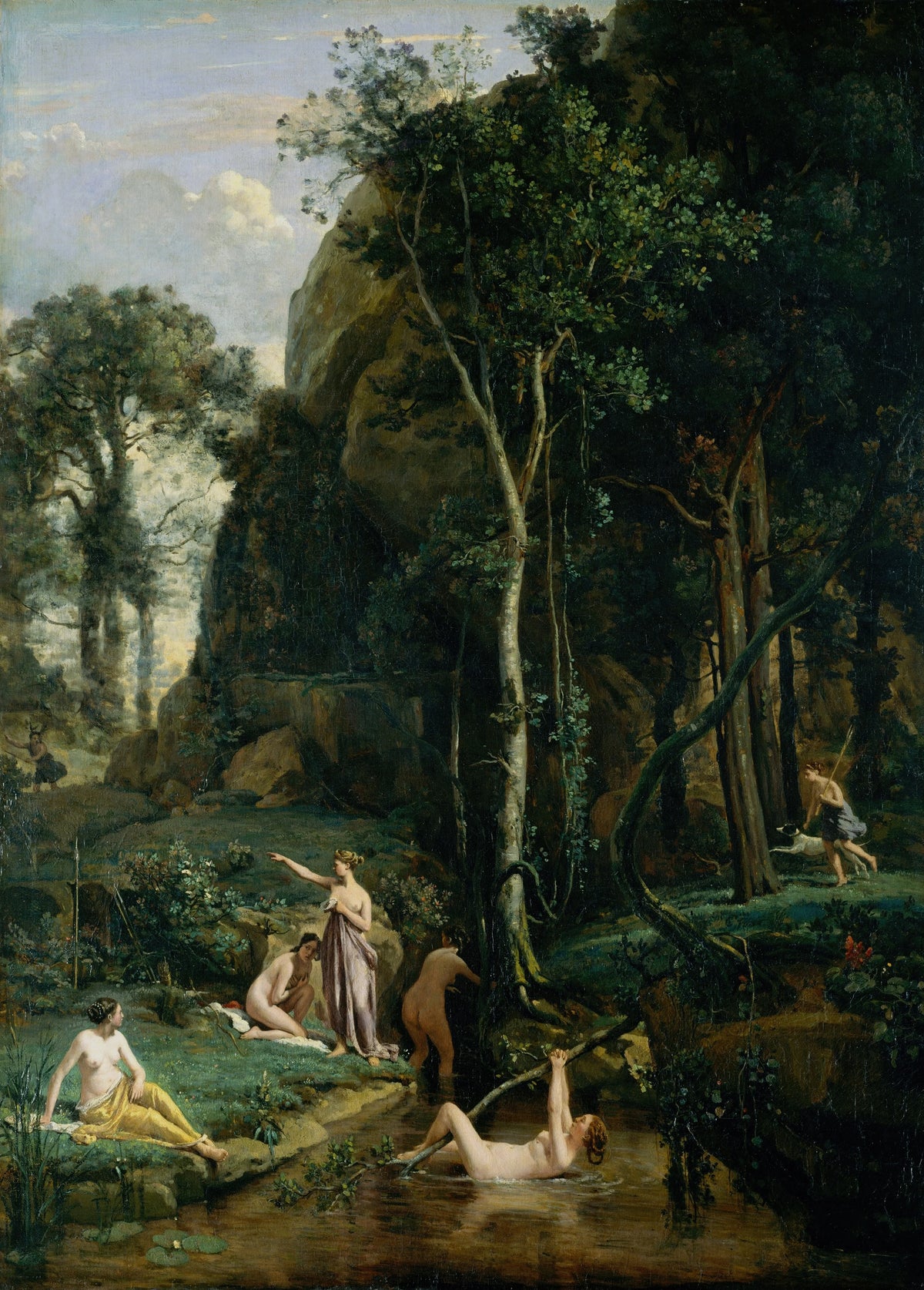 Jean-Baptiste-Camille Corot - Diana and Actaeon (Diana Surprised in Her Bath) (1836)
