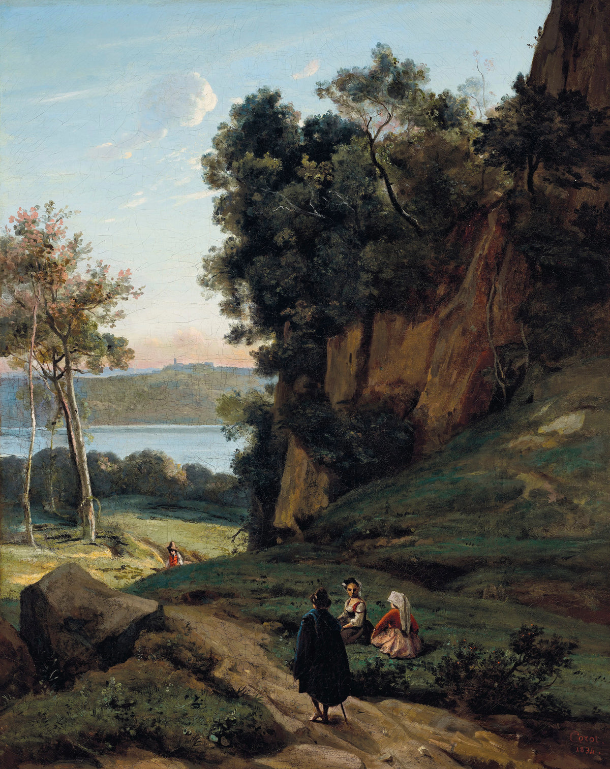 Jean-Baptiste-Camille Corot - Italiens D'Albano (1834)