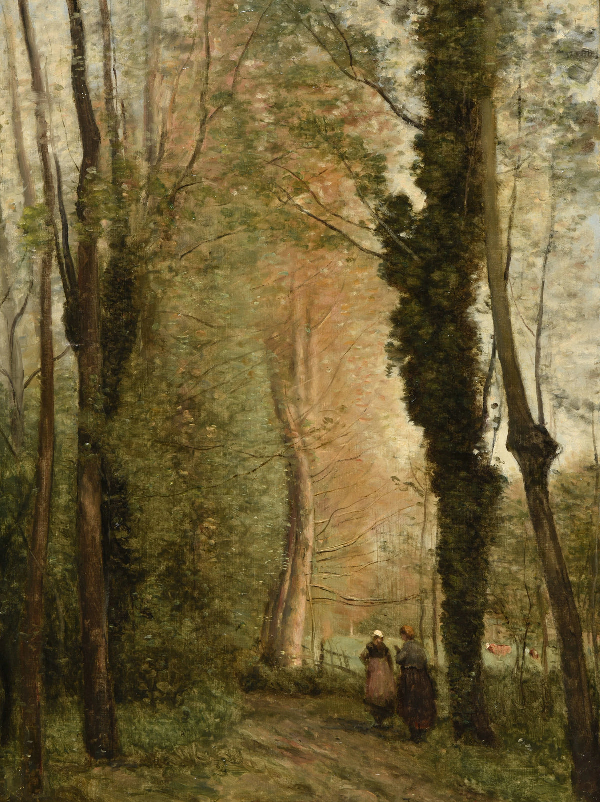 Jean-Baptiste-Camille Corot - Un chemin sous les arbres au printemps (1860-1870)