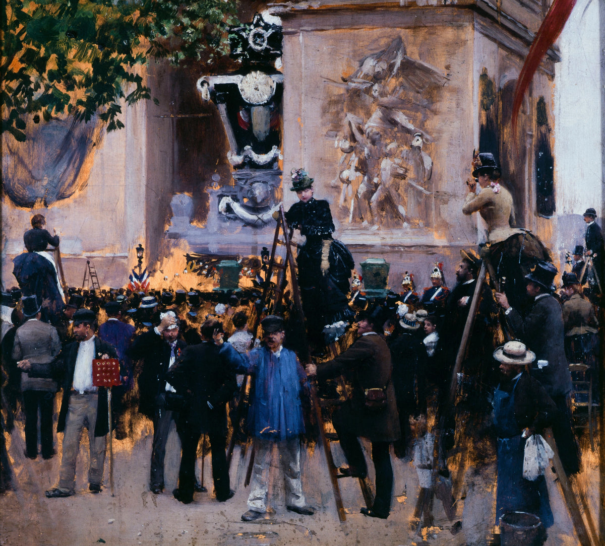 Jean Béraud - Les funérailles de Victor Hugo, place de l'Étoile (1er juin 1885) (1885)