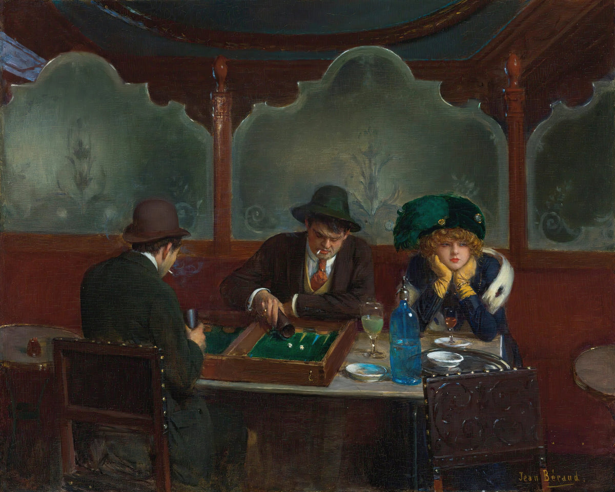 Jean Béraud - Les joueurs de jacquet backgammon