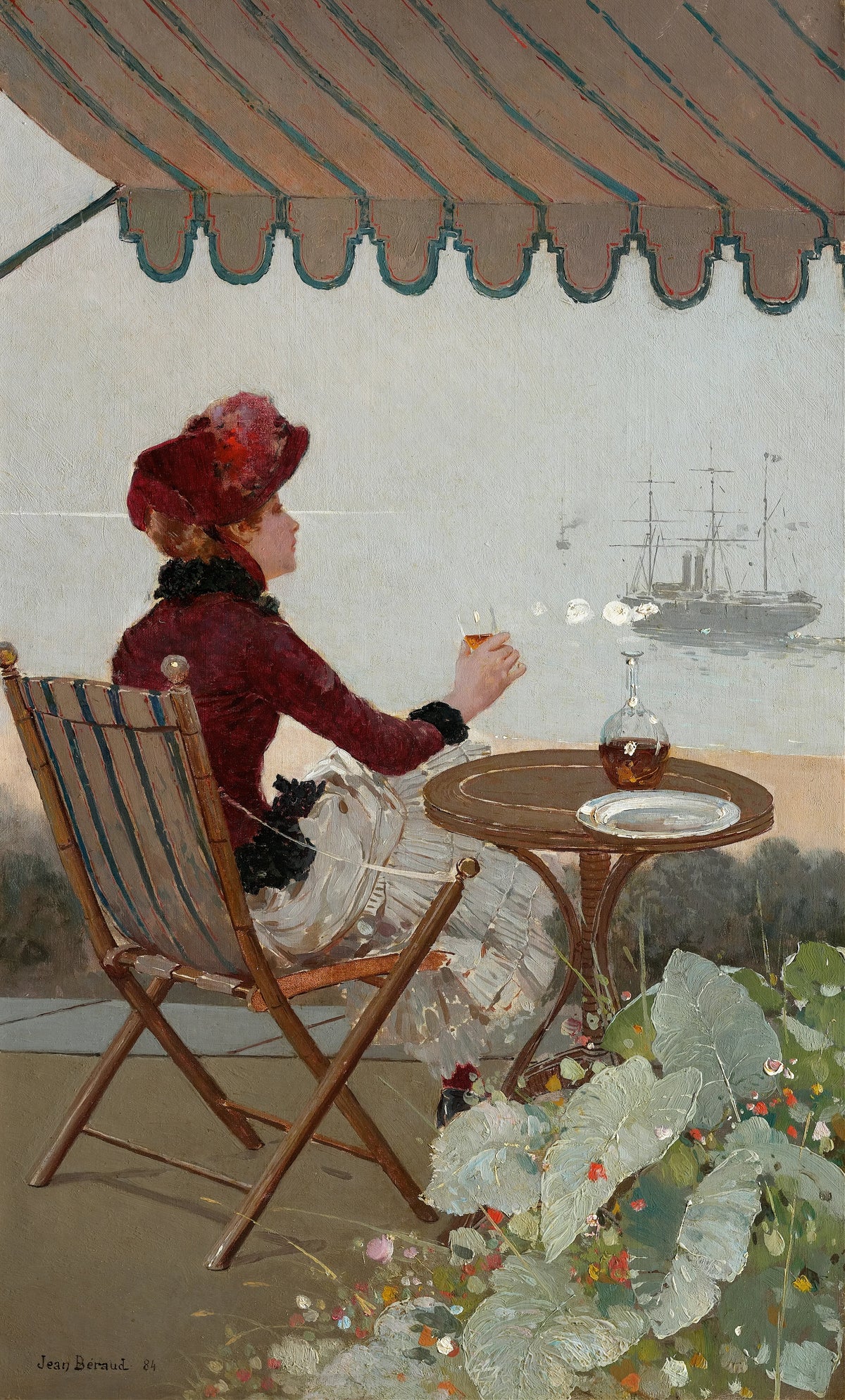 Jean Béraud - Seaside Café (1884)