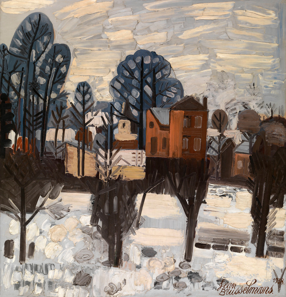 Jean Brusselmans - Snowy Landscape (1938)