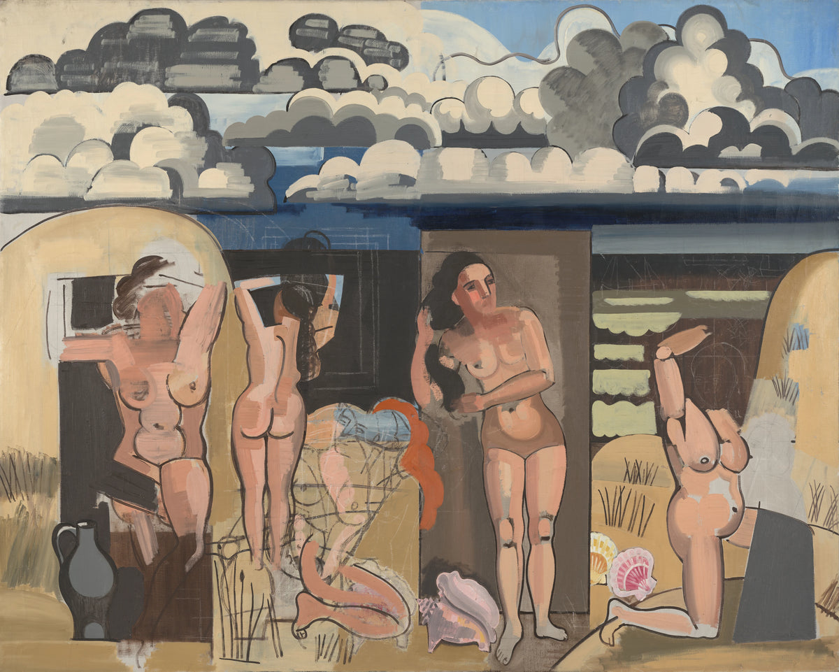 Jean Brusselmans - Strandgezicht met baadsters (1935)