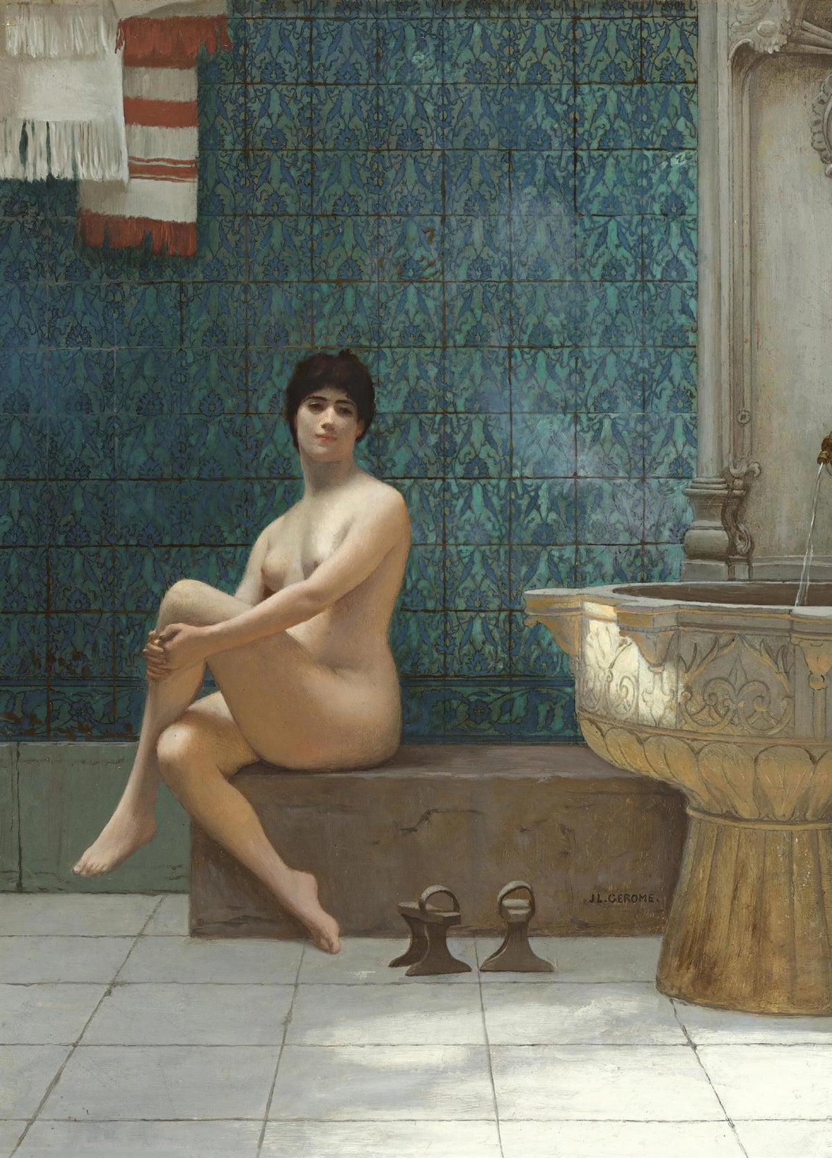 Jean-Léon Gérôme - Baigneuse À La Piscine De Brousse