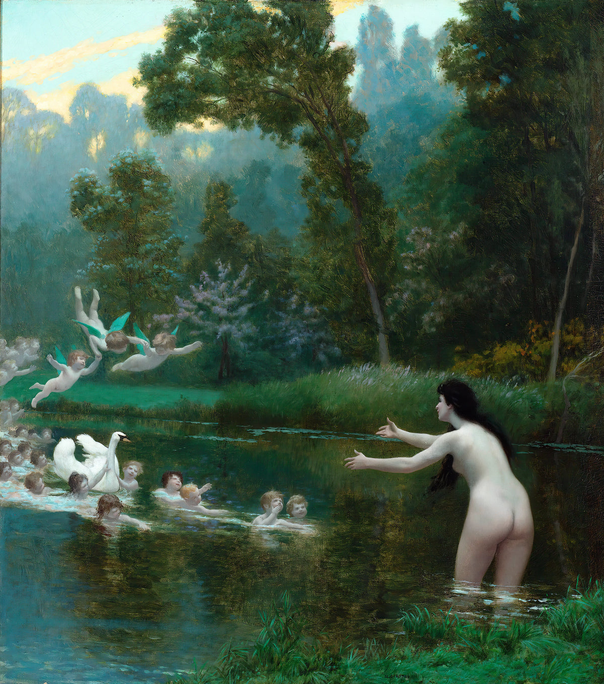 Jean-Léon Gérôme - Leda And The Swan (1895)