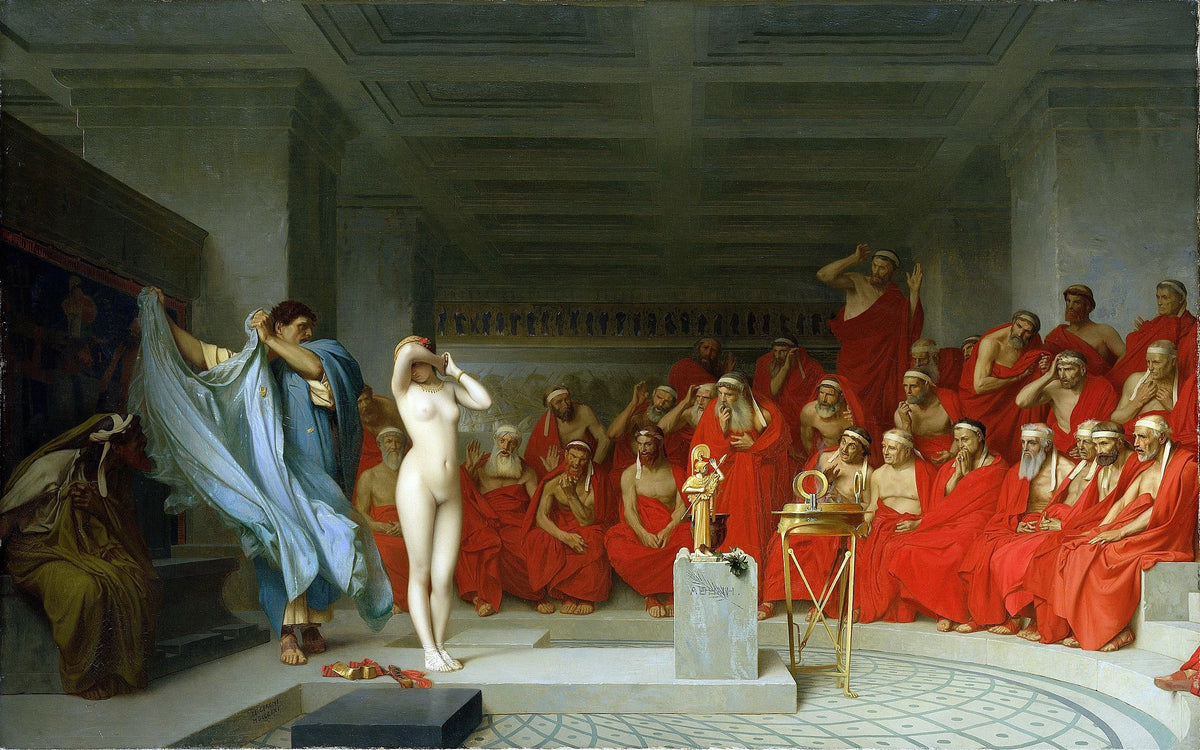 Jean-Léon Gérôme - Phryne revealed before the Areopagus (1861)