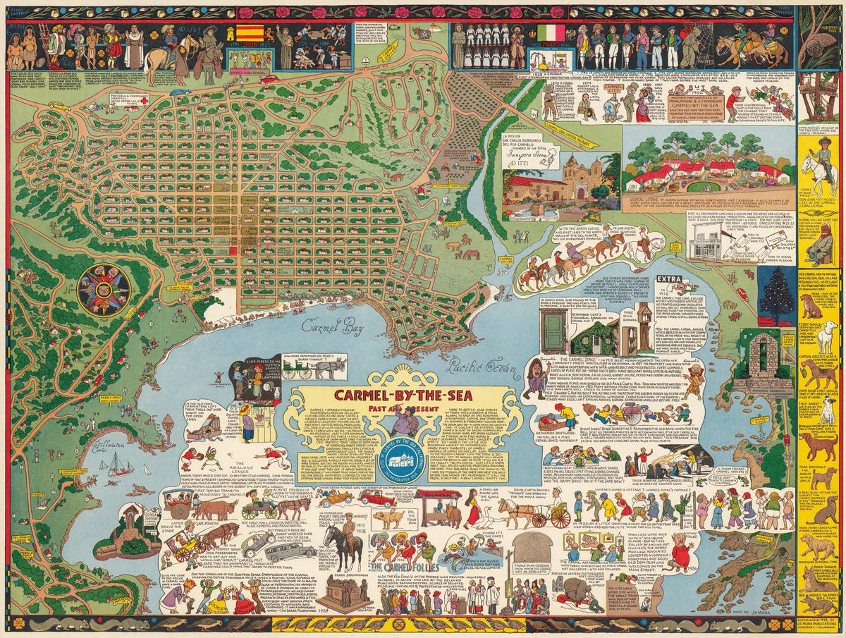 Jo Mora - Carmel-by-the-Sea; Past and present (1942)