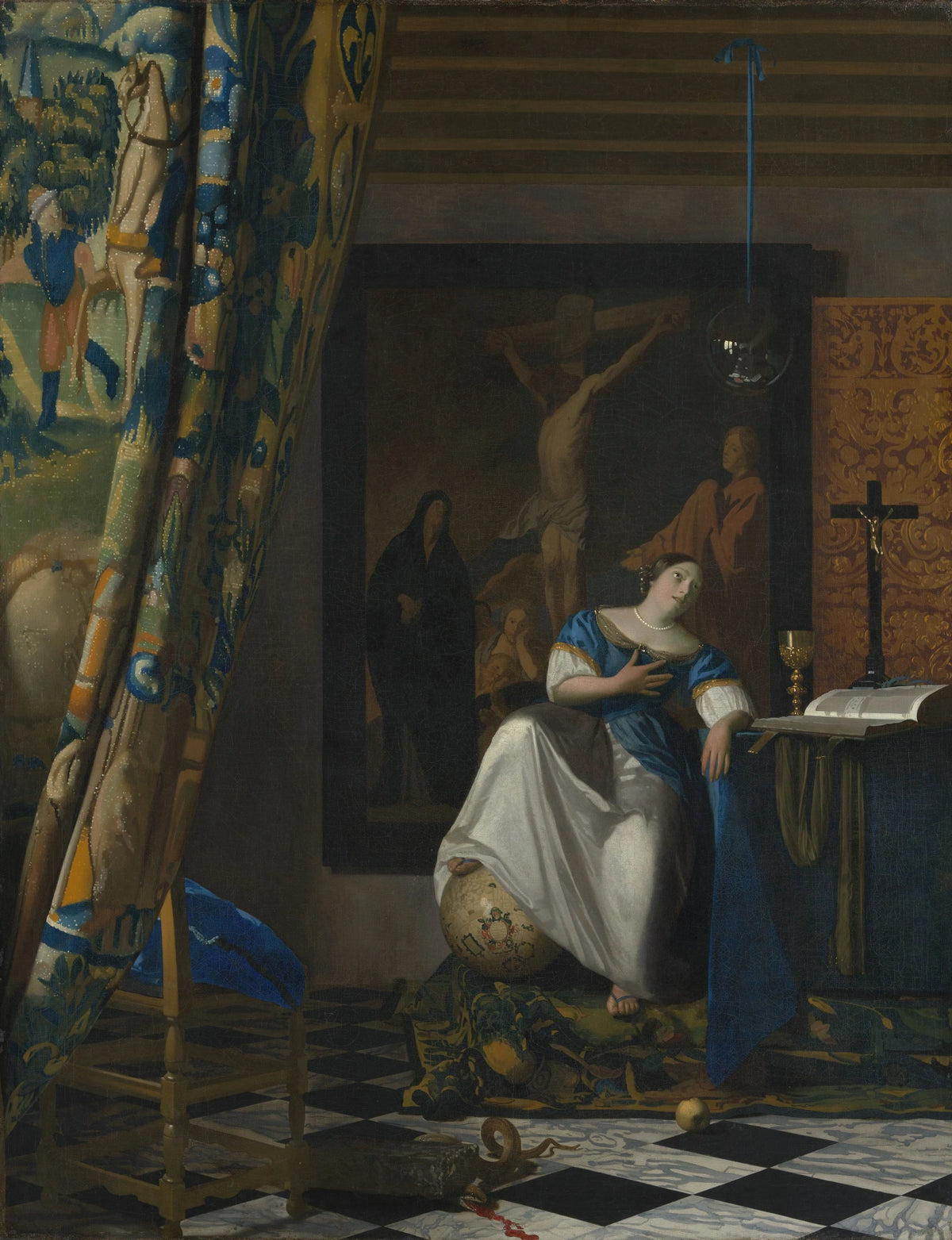 Johannes Vermeer - Allegory of the Catholic Faith (circa 1670-72)