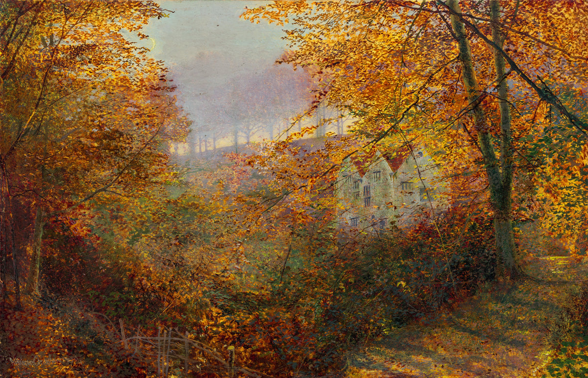 John Atkinson Grimshaw - A House in a Clearing (1870)