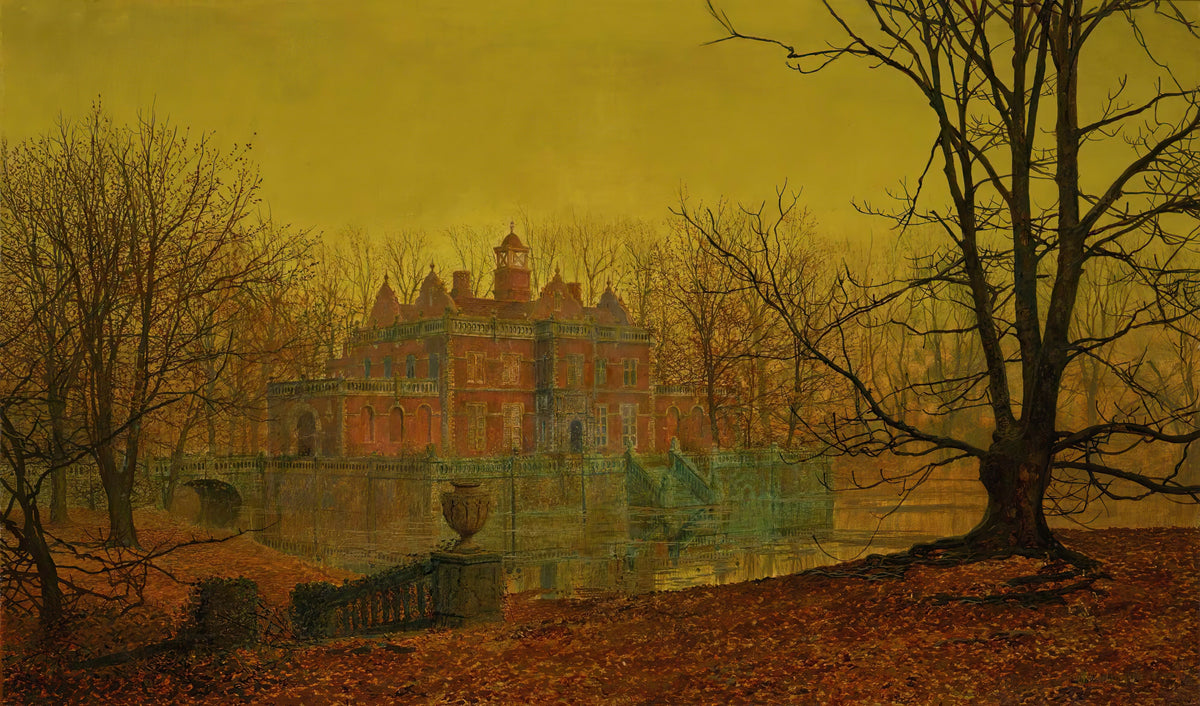 John Atkinson Grimshaw - A Moated Yorkshire Home (1879)