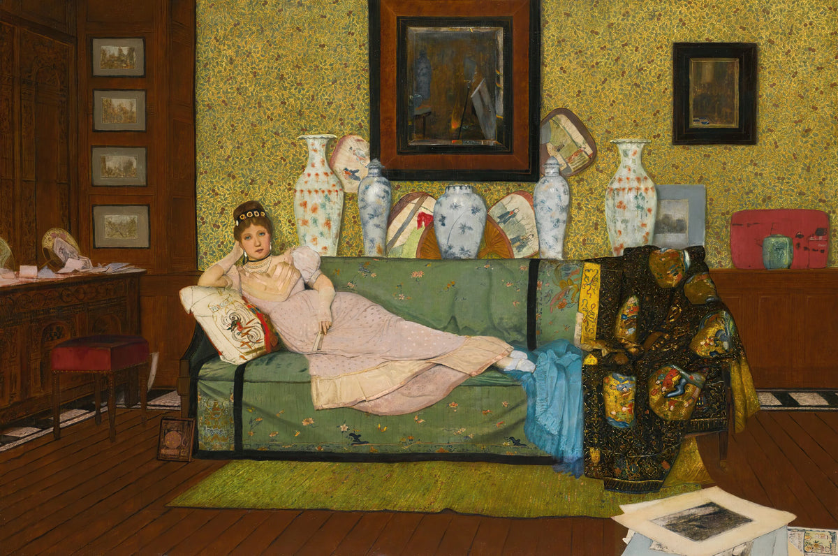 John Atkinson Grimshaw - A Reverie, In The Artist's House (1878)