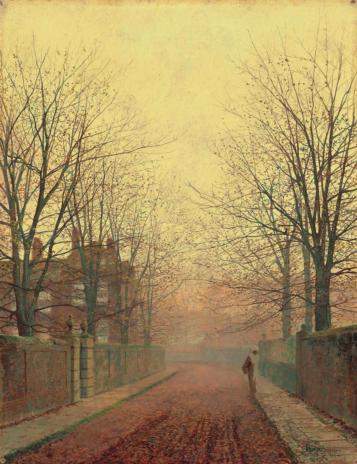 John Atkinson Grimshaw - An Autumn Lane (1883)