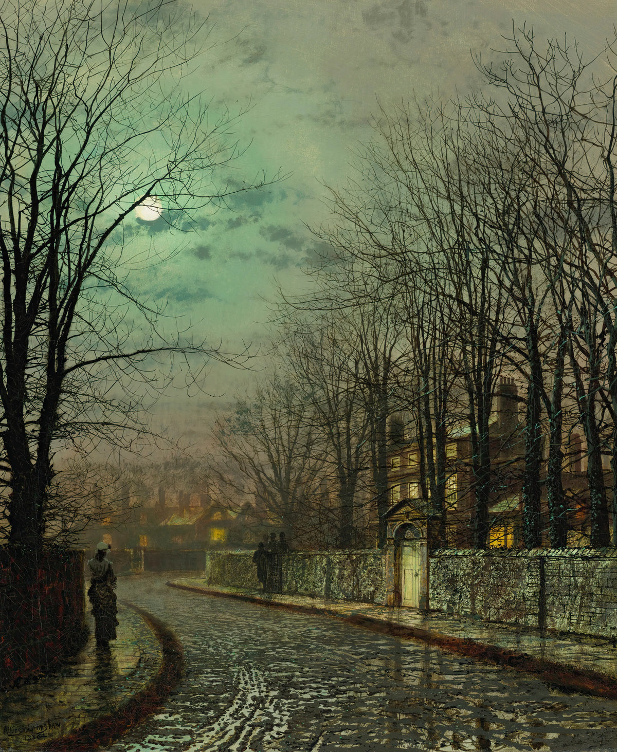 John Atkinson Grimshaw - The Tryst (1886)
