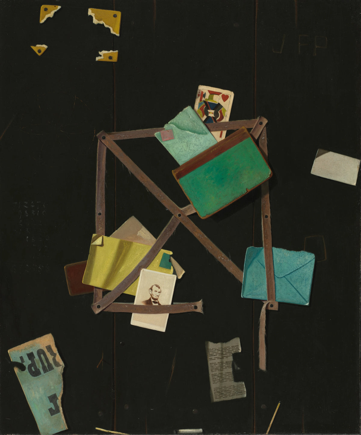 John Frederick Peto - Card Rack with a Jack of Hearts (circa 1895)