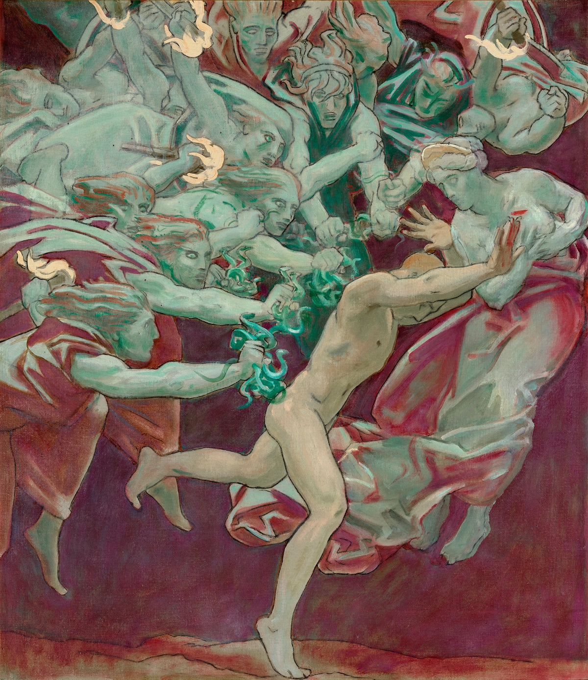 John Singer Sargent - Orestes and The furies (circa 1920-21)