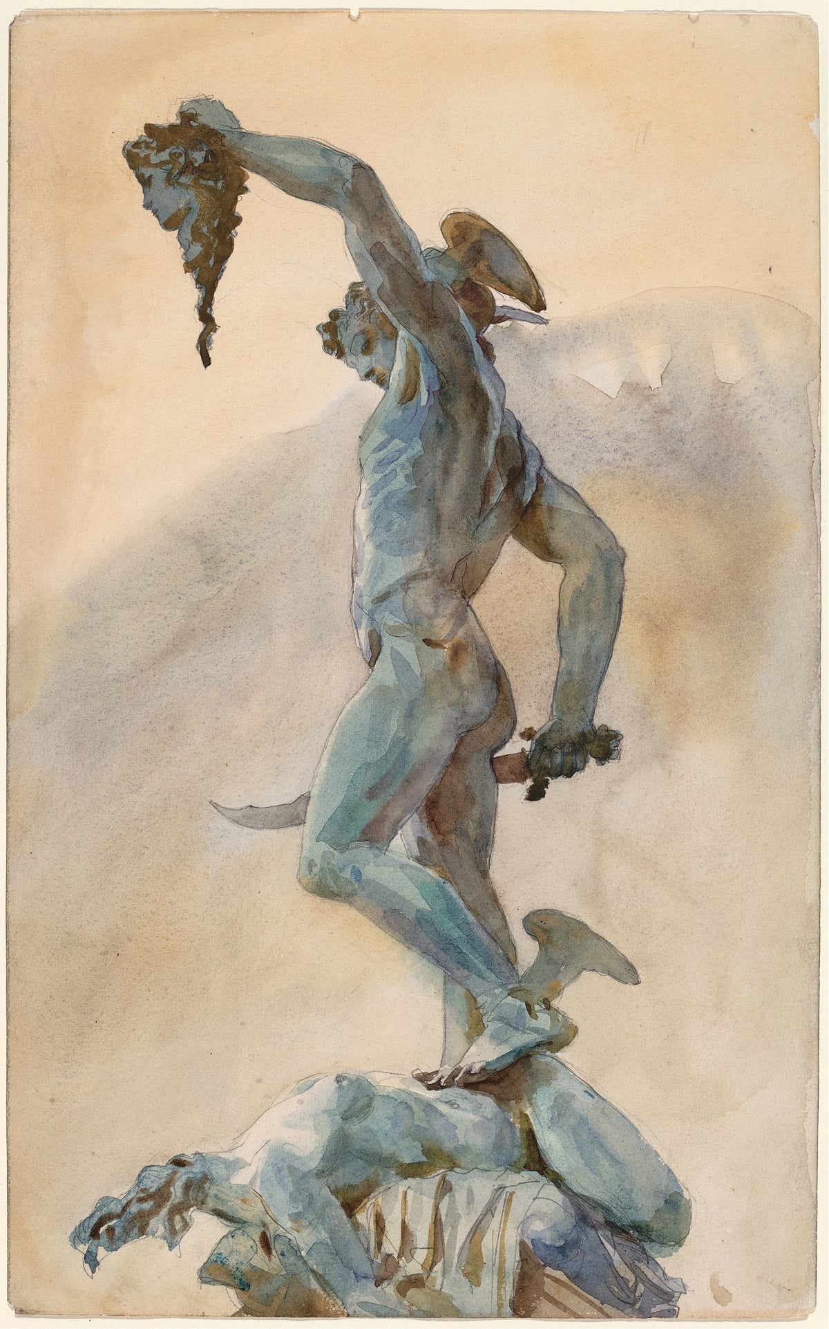 John Singer Sargent - Sketch of Cellini's 'Perseus'