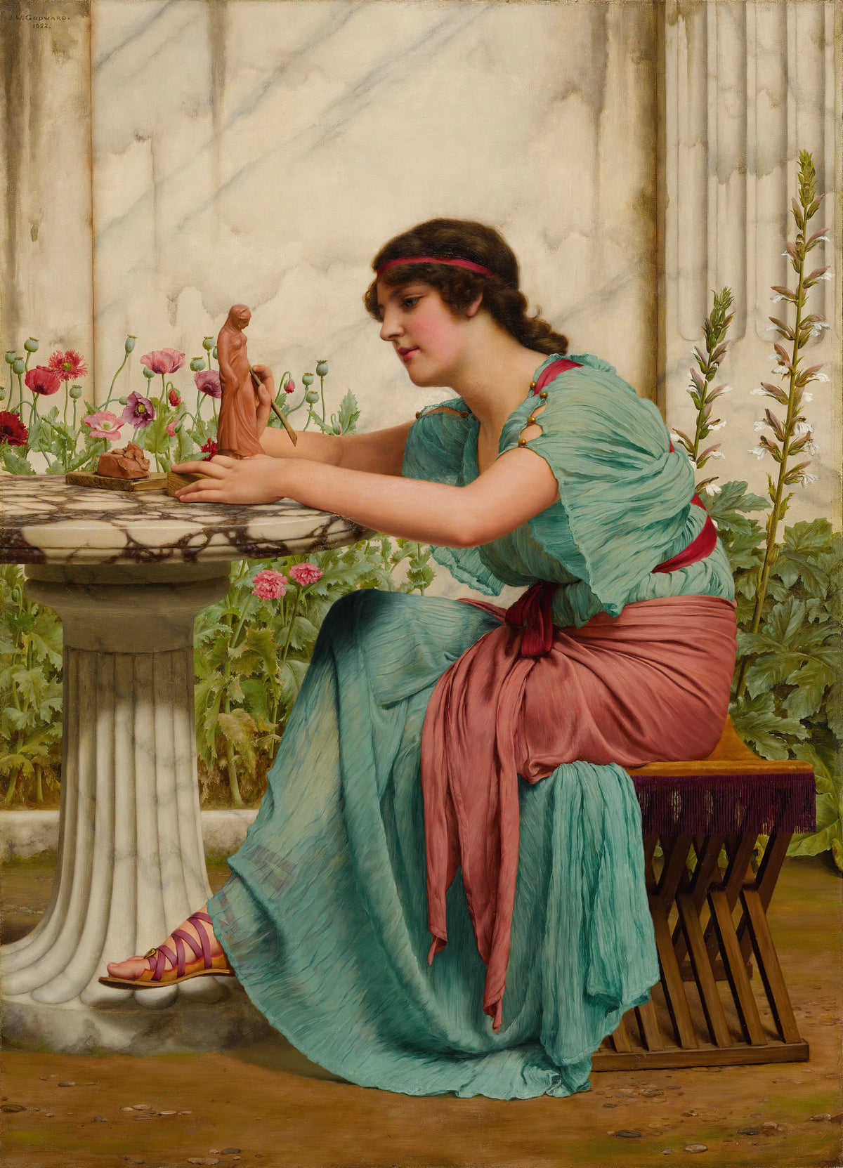John William Godward - A Dilettante (1922)