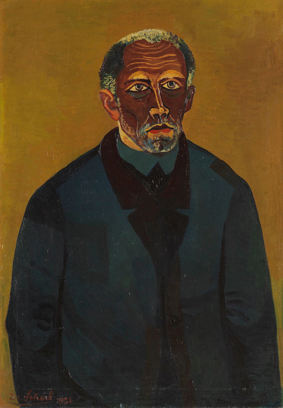 Josef Scharl - Arbeitsloser in blauer Jacke (Arbeiterbildnis) (1936)