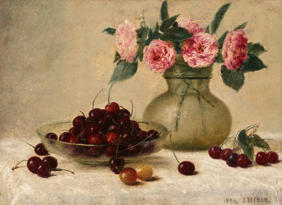 Joseph Decker - Bowl of Cherries (1893)