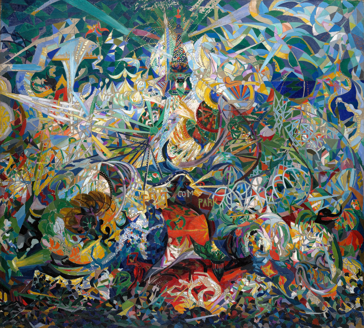 Joseph Stella - Battle of Lights, Coney Island, Mardi Gras (1913-14)