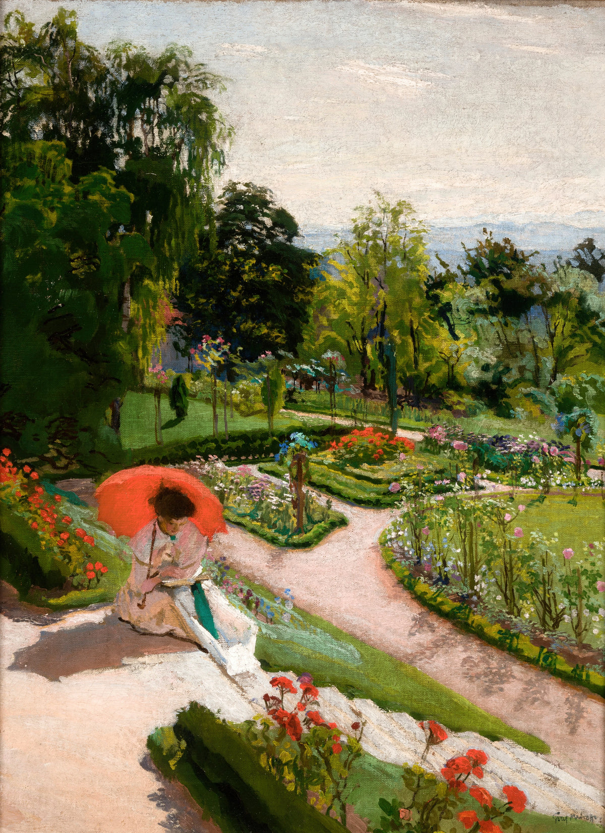 Józef Mehoffer - Red Umbrella (1917)