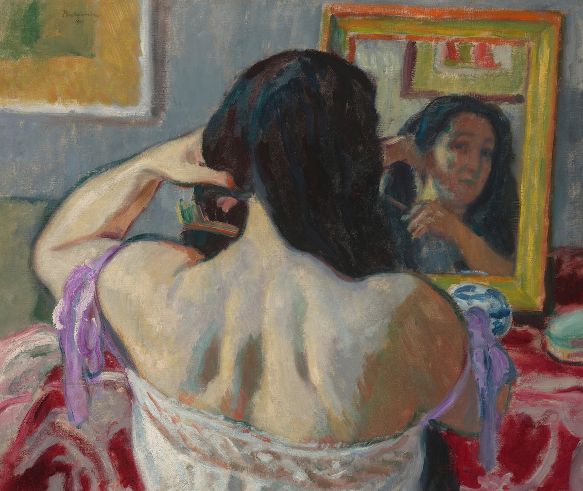 Józef Pankiewicz - Woman Combing Her Hair (1911)