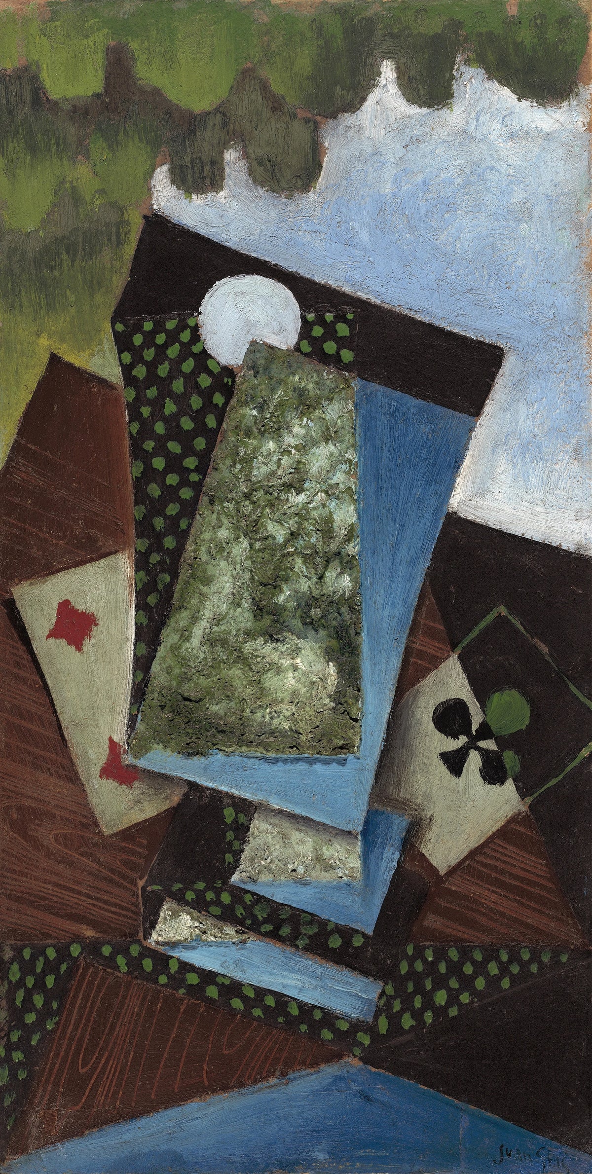 Juan Gris - Ace of Clubs and Four of Diamonds (1912)