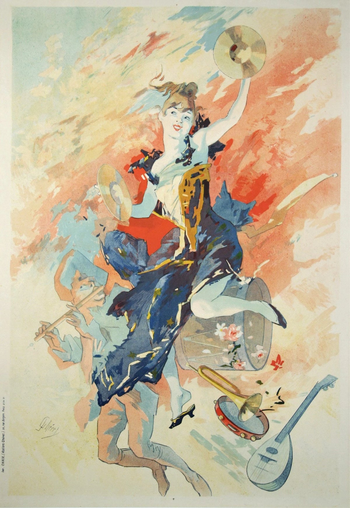 Jules Chéret - Allegory of Music (1891)