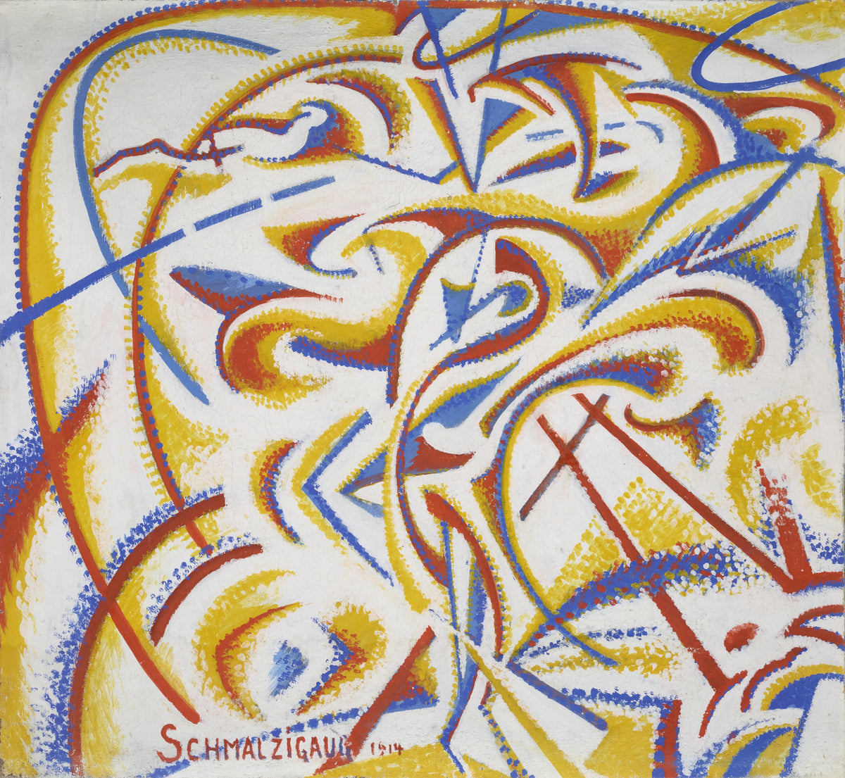 Jules Schmalzigaug - Dynamische uitdrukking van de beweging van een danseres (1914)