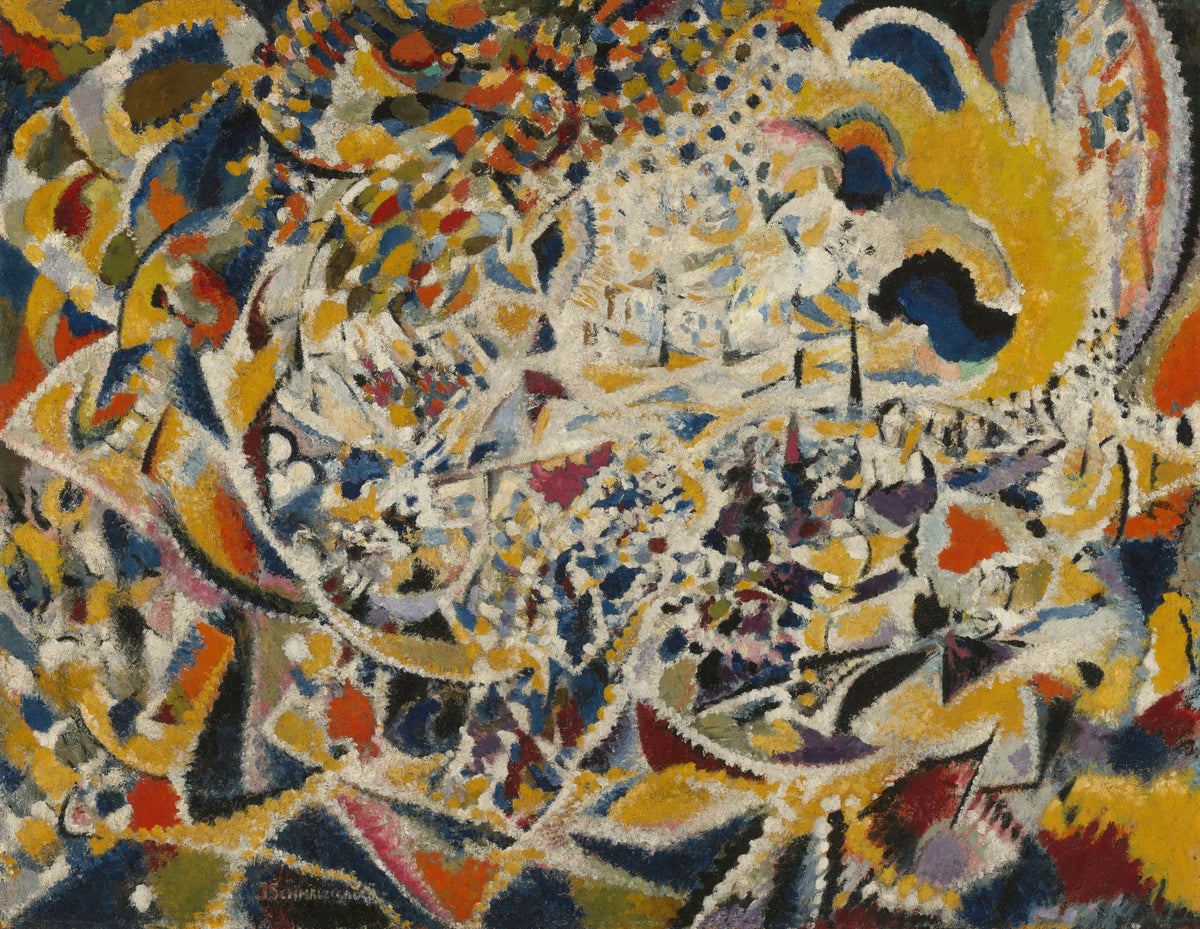 Jules Schmalzigaug - Rhythm of Light Waves; Street + Sun + Crowd (1915-1916)