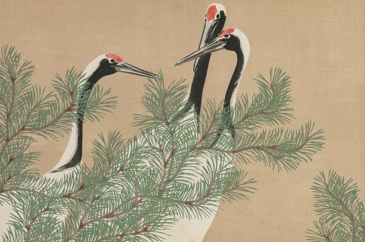 Kamisaka Sekka - Cranes (Tsuru) (1909-1910)